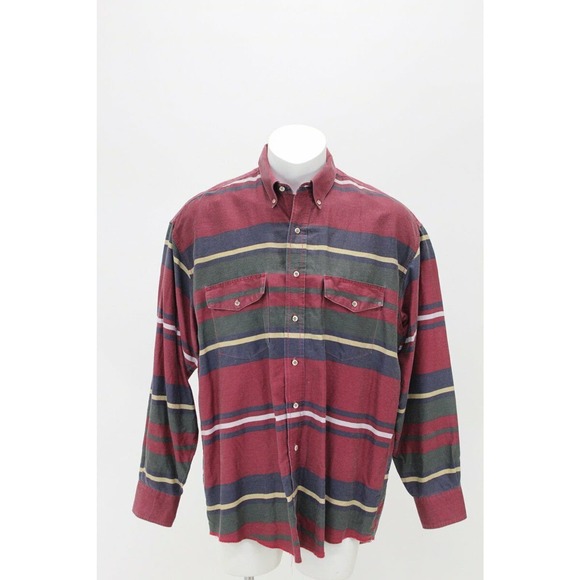 Vtg Wrangler Shirt Men's XL Striped Brushpopper Western X-Long Tails Long Sleeve - Picture 9 of 9